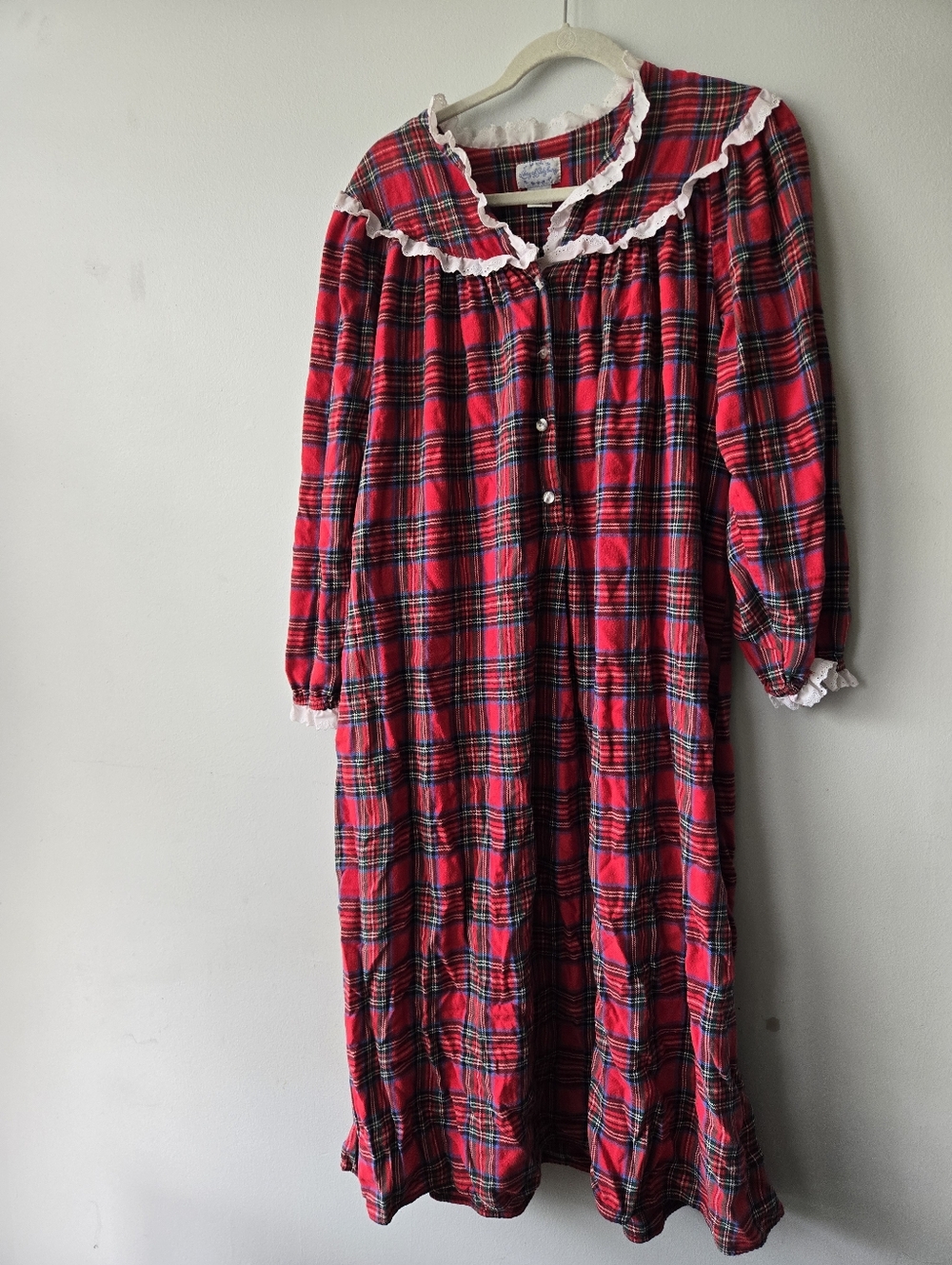Lanz Of Salzburg Nightgown Plaid Large